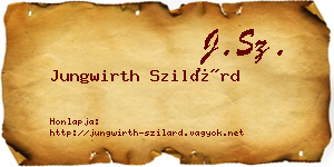 Jungwirth Szilárd névjegykártya