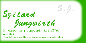 szilard jungwirth business card